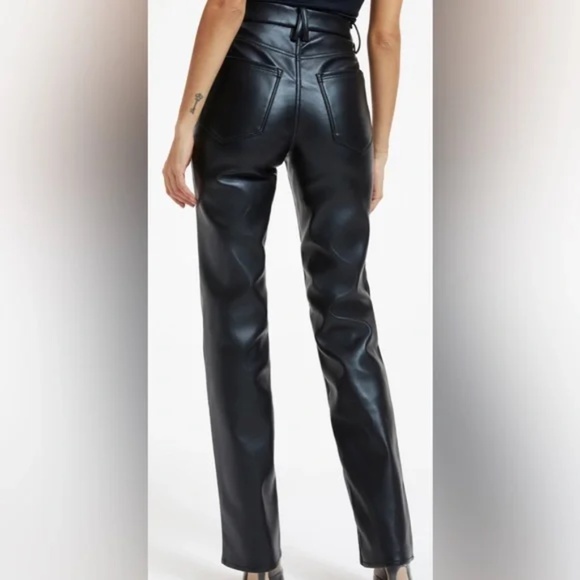 Good American Good Icon Faux Leather Pants size 12/31 NWOT - Picture 1 of 7